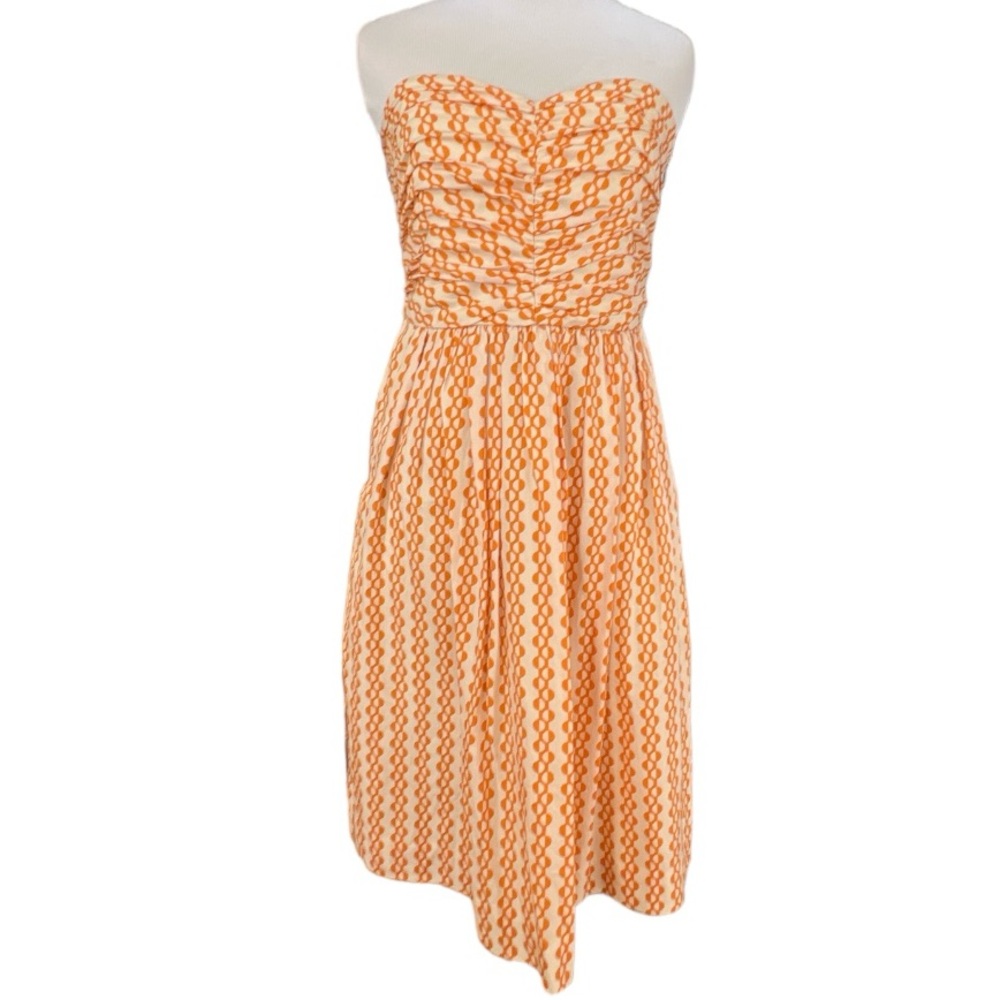 Anthropologie Vanessa Virginia Staples Silk Dress W/ Pockets